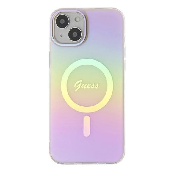 Guess GUHMP15MHITSP iPhone 15 Plus / 14 Plus 6.7" rózsaszín keménytok IML Iridescent MagSafe IML Iridescent MagSafe