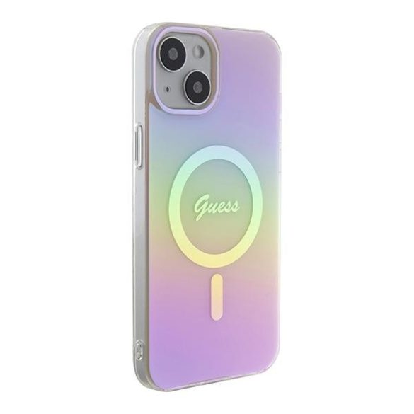 Guess GUHMP15MHITSP iPhone 15 Plus / 14 Plus 6.7" rózsaszín keménytok IML Iridescent MagSafe IML Iridescent MagSafe