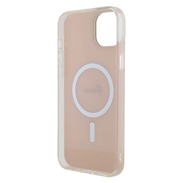 Guess GUHMP15MHITSP iPhone 15 Plus / 14 Plus 6.7" rózsaszín keménytok IML Iridescent MagSafe IML Iridescent MagSafe