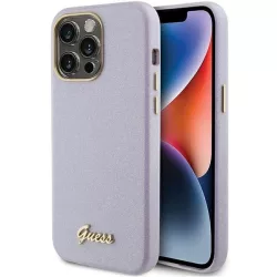   Guess GUHCP15LPGMCSL iPhone 15 Pro 6.1" liliom/lila keménytok Glitter Glossy Script