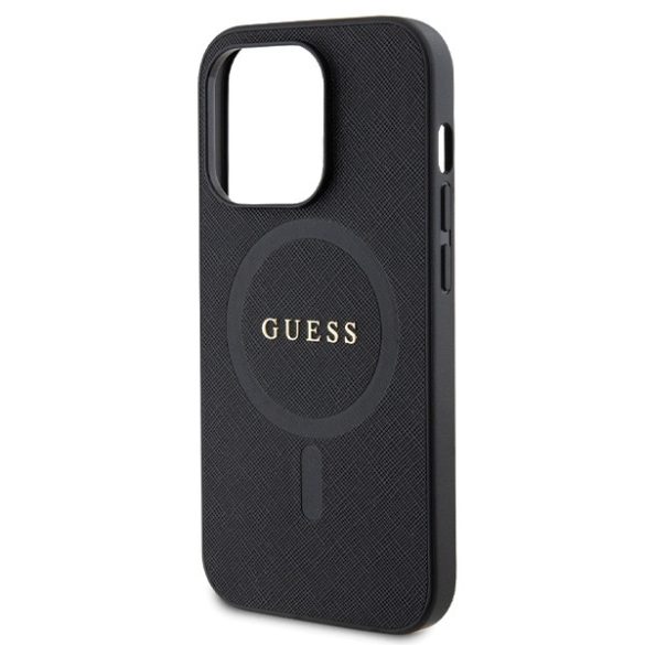 Guess GUHMP14LPSAHMCK iPhone 14 Pro 6.1" fekete keménytok Saffiano MagSafe Saffiano