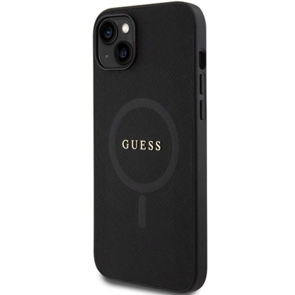 Guess GUHMP15MPSAHMCK iPhone 15 Plus / 14 Plus 6.7" fekete keménytok Saffiano MagSafe