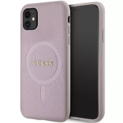   Guess GUHMN61PSAHMCP iPhone 11  6.1" rózsaszín keménytok Saffiano MagSafe Saffiano