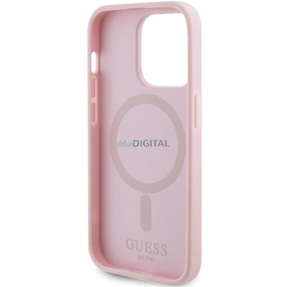 Guess GUHMP13LPSAHMCP iPhone 13 Pro / 13 6,1" rózsaszín keménytok Saffiano MagSafe Saffiano