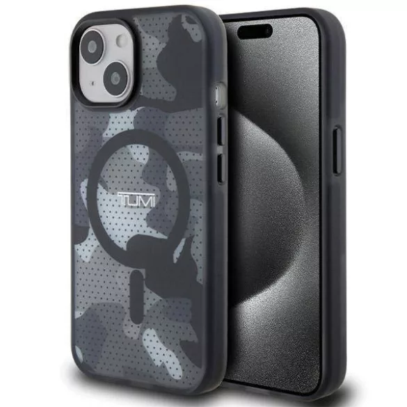 Tumi TUHMP15STCAMK Frosted Camo Print MagSafe-kompatibilis tok iPhone 15 - fekete