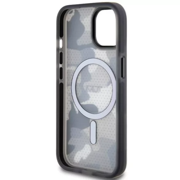 Tumi TUHMP15STCAMK Frosted Camo Print MagSafe-kompatibilis tok iPhone 15 - fekete