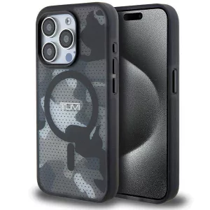 Tumi TUHMP15LTCAMK Frosted Camo Print MagSafe-kompatibilis tok iPhone 15 Pro - fekete