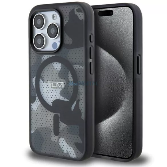 Tumi TUHMP15LTCAMK Frosted Camo Print MagSafe-kompatibilis tok iPhone 15 Pro - fekete