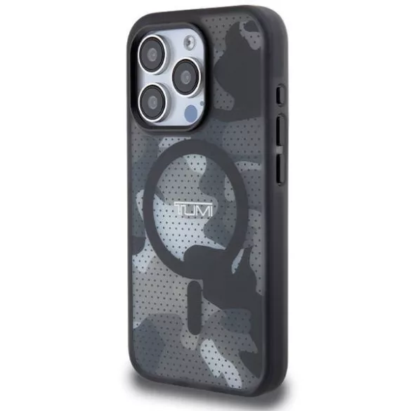 Tumi TUHMP15LTCAMK Frosted Camo Print MagSafe-kompatibilis tok iPhone 15 Pro - fekete