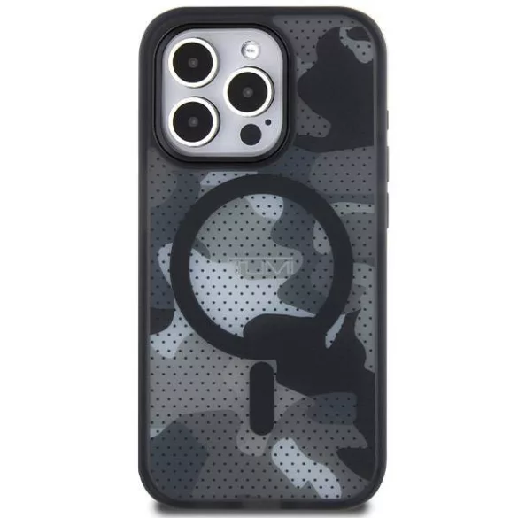 Tumi TUHMP15LTCAMK Frosted Camo Print MagSafe-kompatibilis tok iPhone 15 Pro - fekete