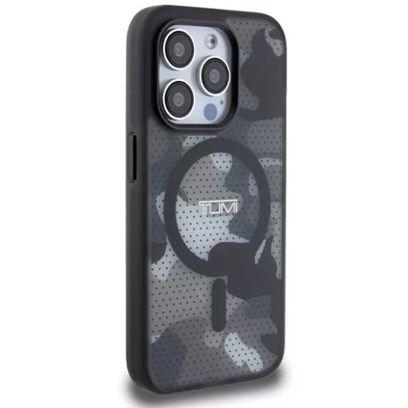 Tumi TUHMP15LTCAMK Frosted Camo Print MagSafe-kompatibilis tok iPhone 15 Pro - fekete