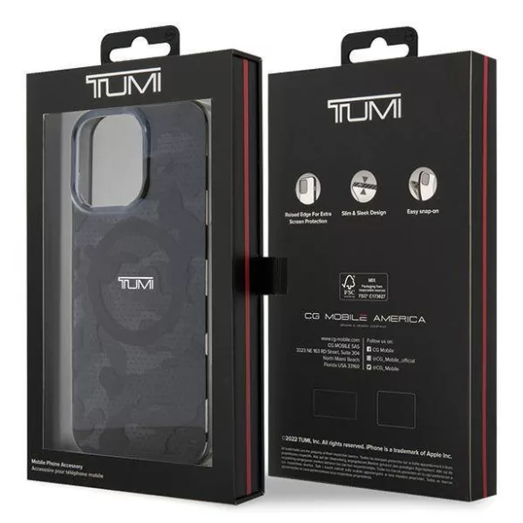 Tumi TUHMP15LDLCAG Camo Print MagSafe-kompatibilis tok iPhone 15 Pro - szürke