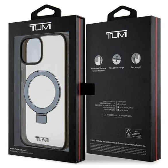 Tumi TUHMP15SSSFC Ring Stand MagSafe-kompatibilis tok iPhone 15 - fekete