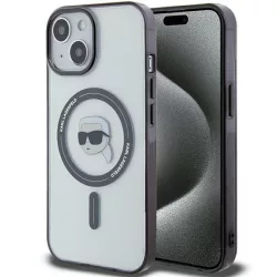   Karl Lagerfeld KLHMP15MHKHNOTK iPhone 15 Plus 6.7" átlátszó keménytok IML Karl's Head MagSafe