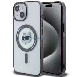   Karl Lagerfeld KLHMP15MHCHNOTK iPhone 15 Plus 6.7" átlátszó keménytok IML Choupette's Head MagSafe