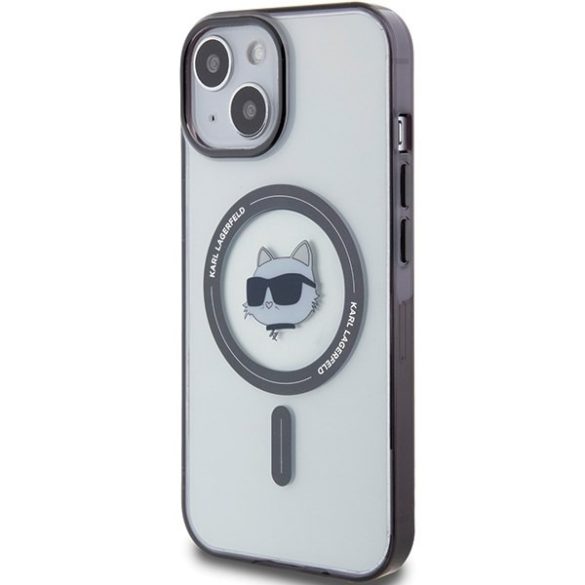 Karl Lagerfeld KLHMP15MHCHNOTK iPhone 15 Plus / 14 Plus 6.7" átlátszó keménytok IML Choupette's Head MagSafe