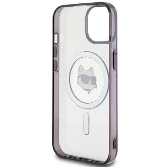 Karl Lagerfeld KLHMP15MHCHNOTK iPhone 15 Plus / 14 Plus 6.7" átlátszó keménytok IML Choupette's Head MagSafe