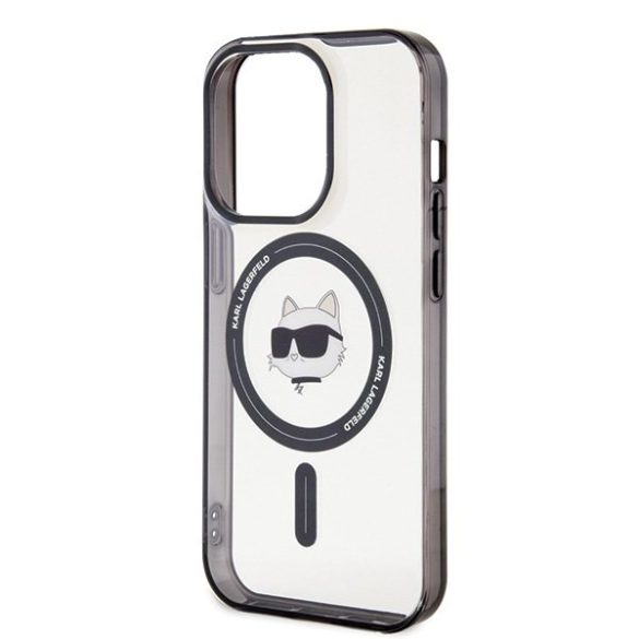 Karl Lagerfeld KLHMP15LHCHNOTK iPhone 15 Pro 6.1" átlátszó keménytok IML Choupette's Head MagSafe IML Choupette's Head MagSafe