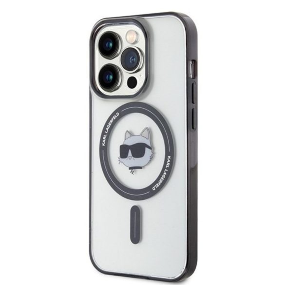 Karl Lagerfeld KLHMP15XHCHNOTK iPhone 15 Pro Max 6.7" átlátszó keménytok IML Choupette's Head MagSafe IML Choupette's Head MagSafe