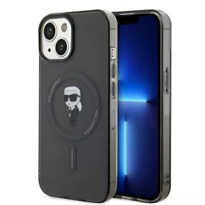 Karl Lagerfeld KLHMP14SHFCKNOK iPhone 14 6.1" fekete / fekete keménytok IML Ikonik MagSafe
