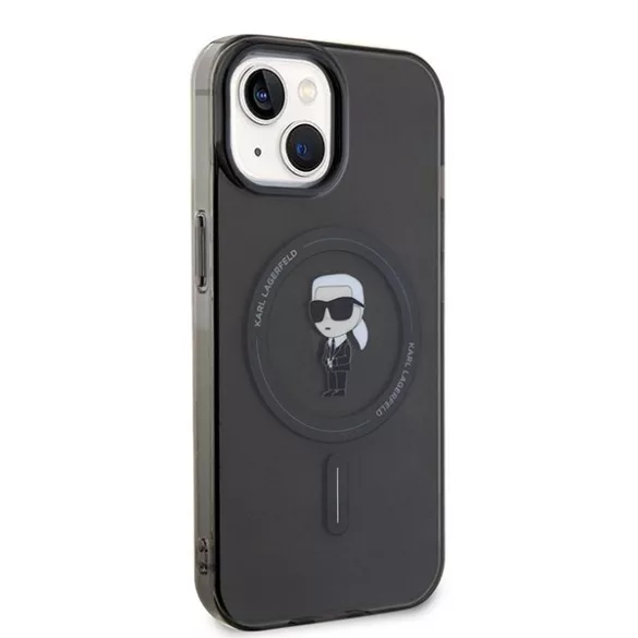 Karl Lagerfeld KLHMP14SHFCKNOK iPhone 14 6.1" fekete / fekete keménytok IML Ikonik MagSafe