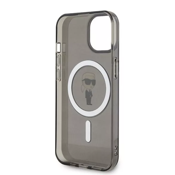 Karl Lagerfeld KLHMP14SHFCKNOK iPhone 14 6.1" fekete / fekete keménytok IML Ikonik MagSafe