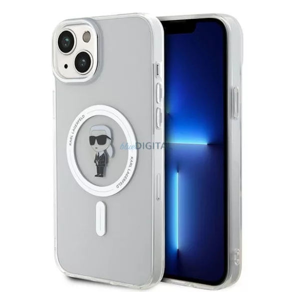 Karl Lagerfeld KLHMP15MHFCKNOT iPhone 15 Plus 6.7" átlátszó keménytok IML ikonikus MagSafe