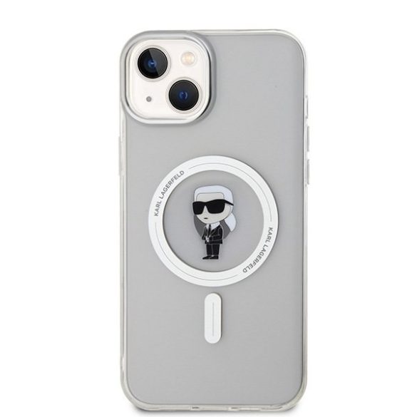 Karl Lagerfeld KLHMP15MHFCKNOT iPhone 15 Plus / 14 Plus 6.7" átlátszó keménytok IML ikonikus MagSafe