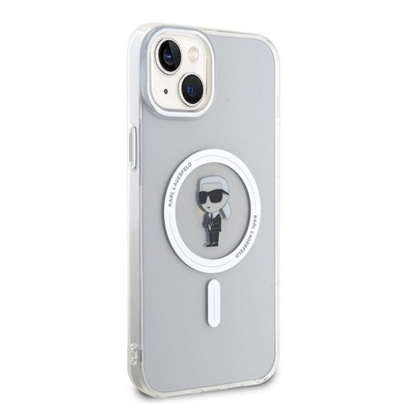 Karl Lagerfeld KLHMP15MHFCKNOT iPhone 15 Plus / 14 Plus 6.7" átlátszó keménytok IML ikonikus MagSafe