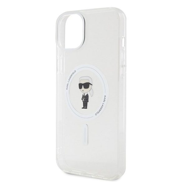 Karl Lagerfeld KLHMP15MHFCKNOT iPhone 15 Plus / 14 Plus 6.7" átlátszó keménytok IML ikonikus MagSafe