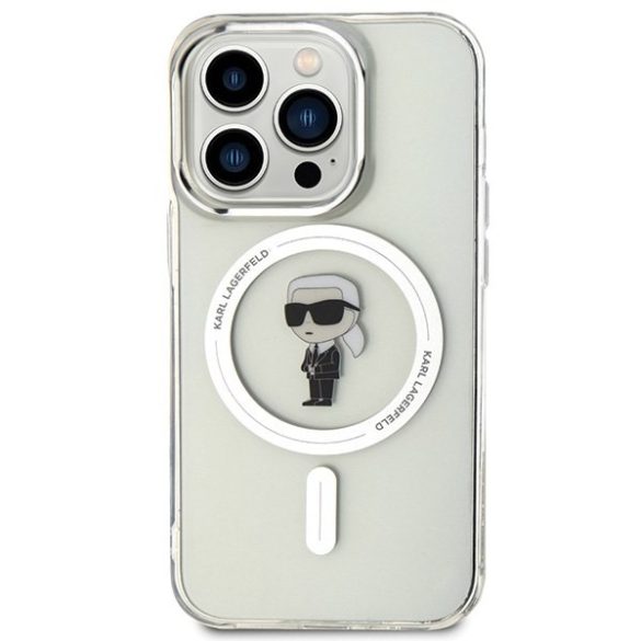 Karl Lagerfeld KLHMP15LHFCKNOT iPhone 15 Pro 6.1" átlátszó keménytok IML ikonikus MagSafe IML ikonikus MagSafe