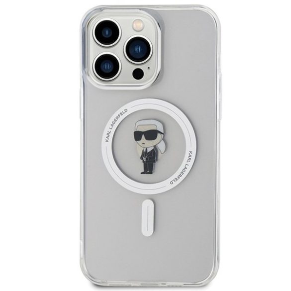 Karl Lagerfeld KLHMP15XHFCKNOT iPhone 15 Pro Max 6.7" átlátszó keménytok IML ikonikus MagSafe IML ikonikus MagSafe