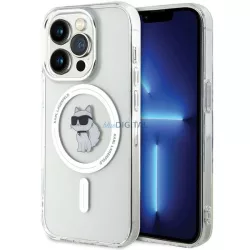   Karl Lagerfeld KLHMP14XHFCCNOT IML Choupette MagSafe-kompatibilis tok iPhone 14 Pro Max - átlátszó