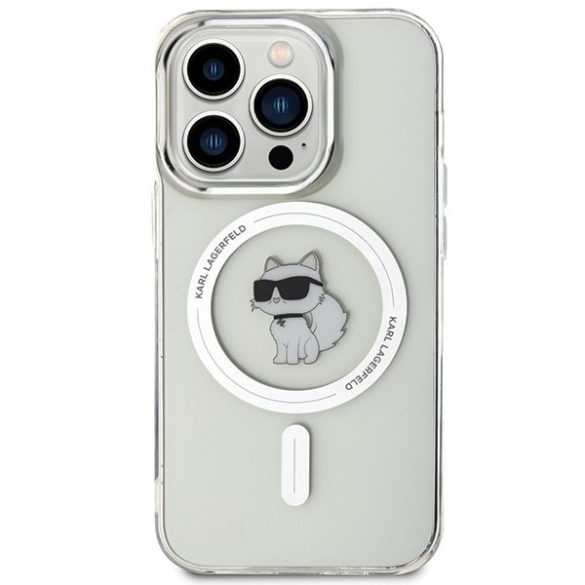 Karl Lagerfeld KLHMP15LHFCCNOT iPhone 15 Pro 6.1" átlátszó keménytok IML Choupette MagSafe