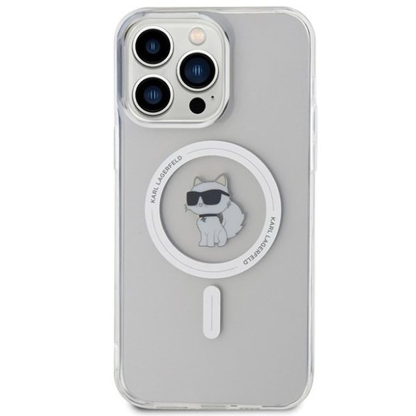 Karl Lagerfeld KLHMP15XHFCCNOT iPhone 15 Pro Max 6,7" átlátszó keménytok IML Choupette MagSafe