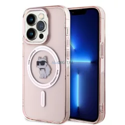  Karl Lagerfeld KLHMP14XHFCCNOP IML Choupette MagSafe-kompatibilis tok iPhone 14 Pro Max - rózsaszín