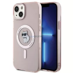  Karl Lagerfeld KLHMP15MHFCCNOP iPhone 15 Plus 6.7" rózsaszín keménytok IML Choupette MagSafe