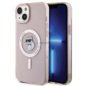 Karl Lagerfeld KLHMP15MHFCCNOP iPhone 15 Plus 6.7" rózsaszín keménytok IML Choupette MagSafe