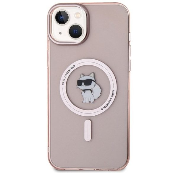 Karl Lagerfeld KLHMP15MHFCCNOP iPhone 15 Plus / 14 Plus 6.7" rózsaszín keménytok IML Choupette MagSafe