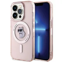  Karl Lagerfeld KLHMP15LHFCCNOP iPhone 15 Pro 6.1" rózsaszín keménytok IML Choupette MagSafe