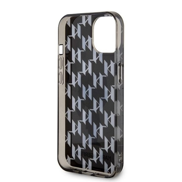 Karl Lagerfeld KLHCP15SHNKMKLK iPhone 15 / 14 / 13 6.1" fekete keménytok Monogram ikonikus