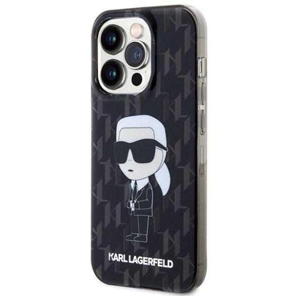 Karl Lagerfeld KLHCP15XHNKMKLK iPhone 15 Pro Max 6.7" átlátszó keménytok Monogram ikonikus iPhone 15 Pro Max 6.7" átlátszó keménytok
