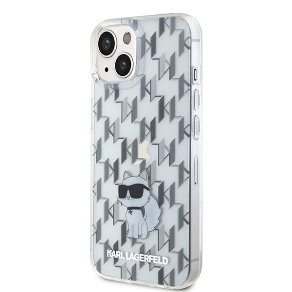 Karl Lagerfeld KLHCP15SHNCMKLT iPhone 15 / 14 / 13 6.1" átlátszó keménytok Monogram Choupette