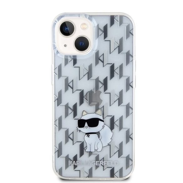 Karl Lagerfeld KLHCP15SHNCMKLT iPhone 15 / 14 / 13 6.1" átlátszó keménytok Monogram Choupette