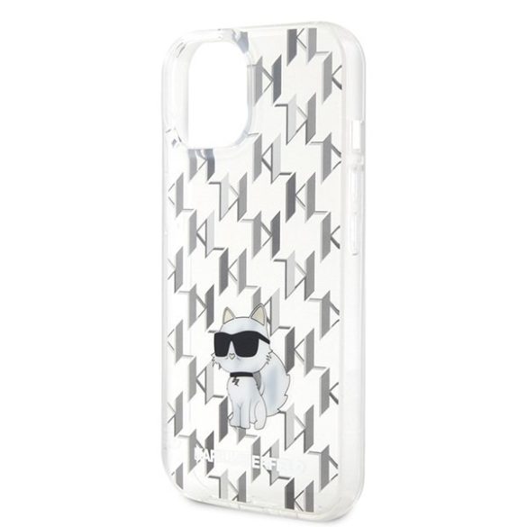 Karl Lagerfeld KLHCP15SHNCMKLT iPhone 15 / 14 / 13 6.1" átlátszó keménytok Monogram Choupette