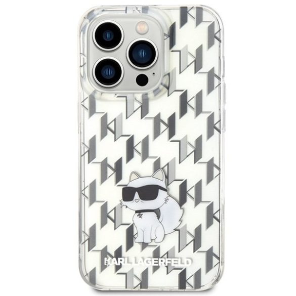 Karl Lagerfeld KLHCP15LHNCMKLT iPhone 15 Pro 6.1" átlátszó keménytok Monogram Choupette iPhone 15 Pro 6.1" átlátszó keménytok