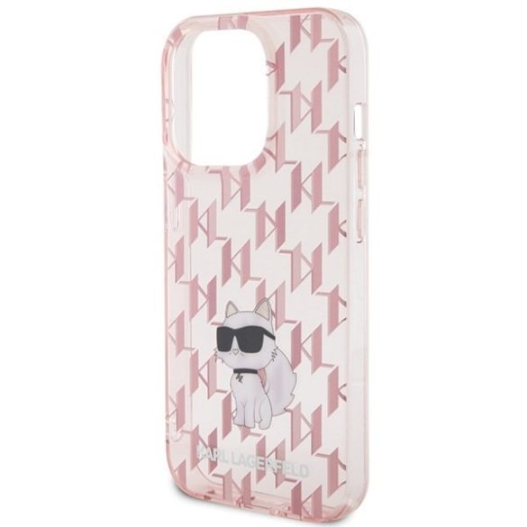 Karl Lagerfeld KLHCP15LHNCMKLP iPhone 15 Pro 6.1" rózsaszín keménytok Monogram Choupette