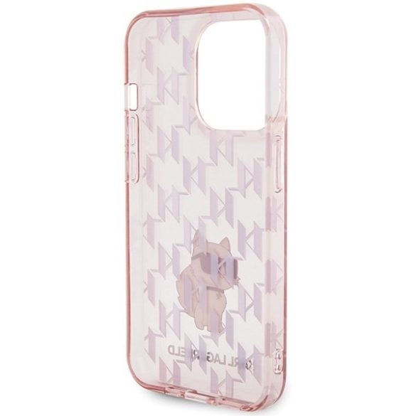 Karl Lagerfeld KLHCP15LHNCMKLP iPhone 15 Pro 6.1" rózsaszín keménytok Monogram Choupette