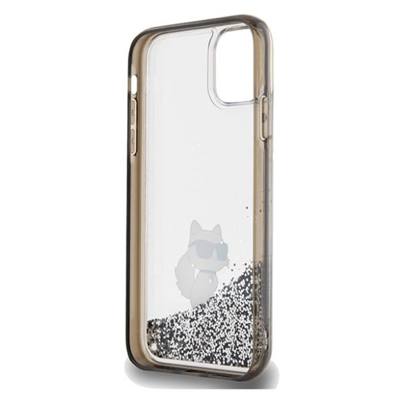 Karl Lagerfeld KLHCN61LKCNSK iPhone 11 / Xr 6.1" átlátszó keménytok folyékony csillogó Choupette