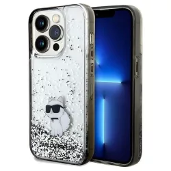   Karl Lagerfeld KLHCP14XLKCNSK iPhone 14 Pro Max 6.7" átlátszó keménytok folyékony csillogó Choupette